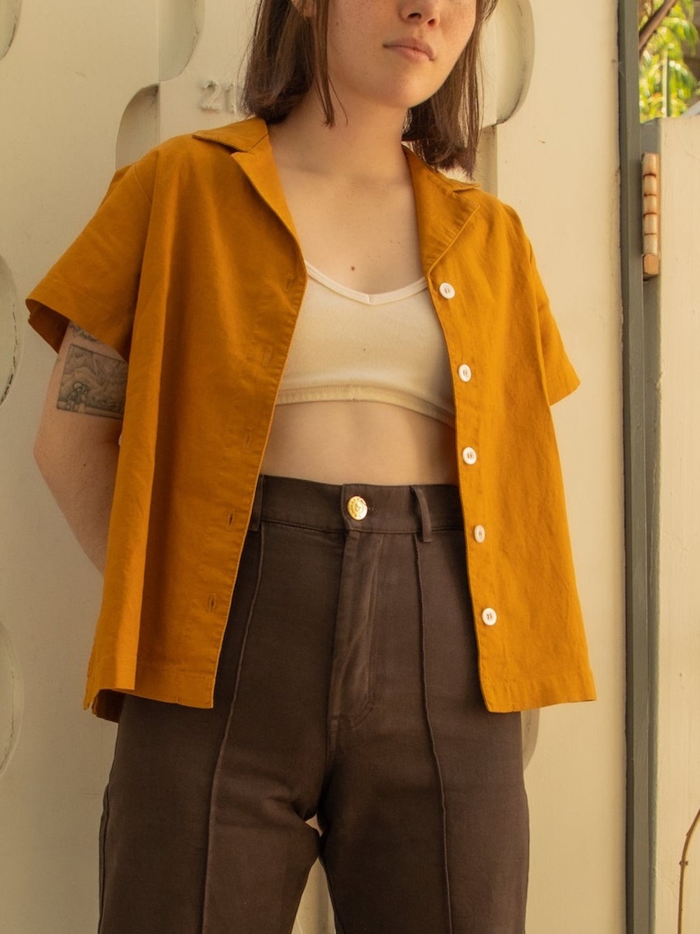 Big Bud Press Pantry Button Up in Spicy Mustard